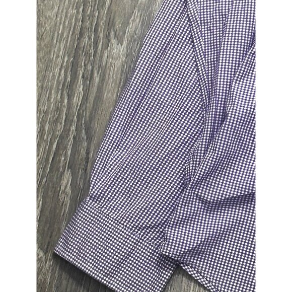 Polo Ralph Lauren Custom Fit Striped Stretch Poplin Shirt Men's Large Purple - Picture 2 of 8